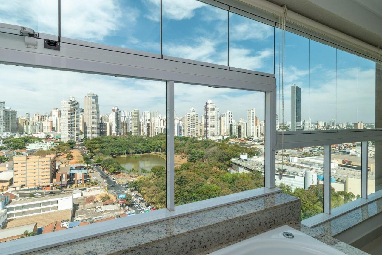 Apartamento De 1 Quarto Com Vista Para O Parque Vaca Brava E Com Jacuzzi No Setor Bueno - El1802 Goiânia Esterno foto